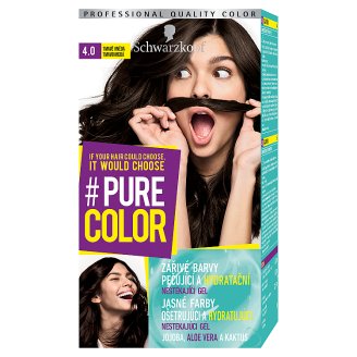 Schwarzkopf Pure Color barva na vlasy Tmavě Hnědá 4.0
