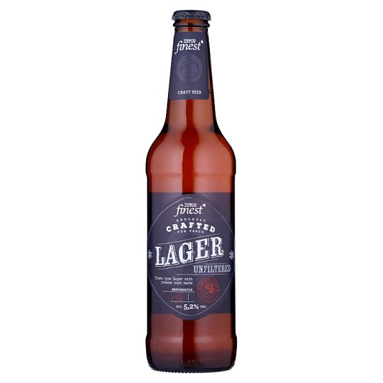 Tesco Finest Pale Unfiltered Lager 500ml Tesco Groceries