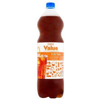 Tesco Value Ice tea nealkoholický nápoj s broskvovou příchutí a čajovým extraktem 1,5l