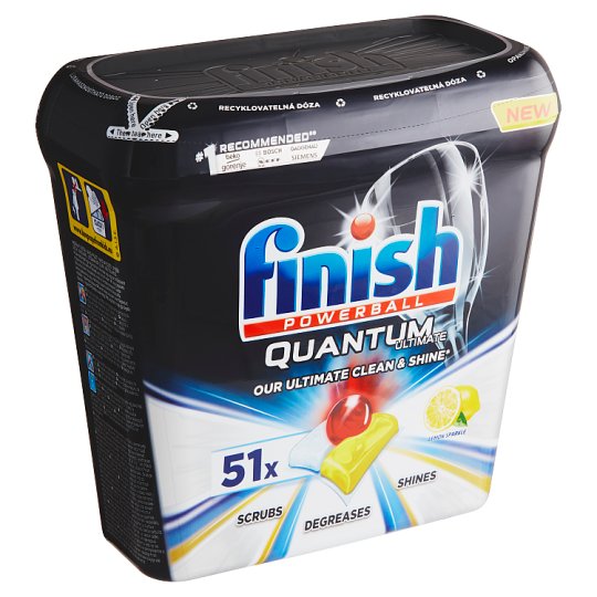 Finish Quantum Ultimate Lemon Sparkle kapsle do myčky nádobí 51 ks 637,5g