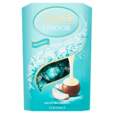 Lindt Lindor Mléčná čokoláda s jemnou kokosovou náplní 200g