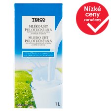 Tesco Milk UHT Semi Fat 1.5% 1L