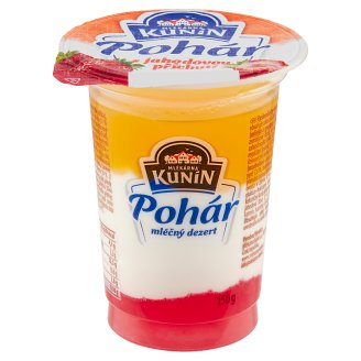 Mlékárna Kunín Pohár mléčný dezert jahoda 150g