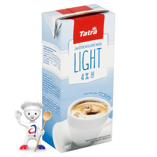 Tatra Zahuštěné neslazené mléko Light 340g