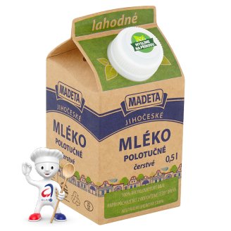 Madeta Jihočeské mléko lahodné polotučné 0,5l