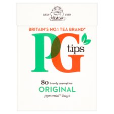 PG Tips Black Tea Portion 80 Bags 232g - Tesco Groceries