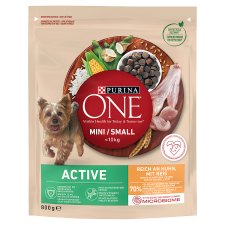 Purina ONE MINI/SMALL < 10kg Active Bohaté na kuře, s rýží 800g