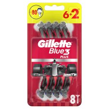 Gillette Blue3 Nitro Men's Disposable Razors x8