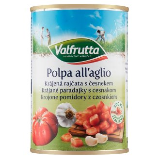 Valfrutta Krájená rajčata s česnekem 400g
