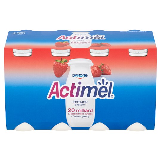 Actimel probiotický jogurtový nápoj jahoda 8 x 100g (800g)