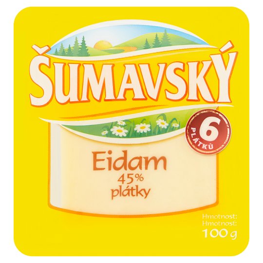 Šumavský Eidam 45% plátky 100g