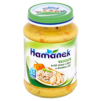 Hamánek s kousky krůtí maso s dýní a divokou rýží 190g