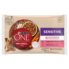 PURINA ONE MINI/SMALL <10 kg Sensitive with Salmon in Juice 4 x 85g