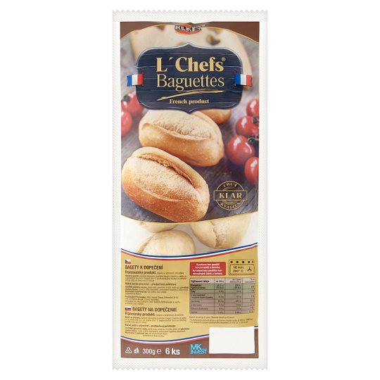 Klar L'Chefs Bagety k dopečení 6 ks 300g