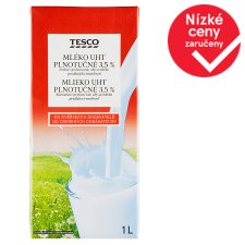 Tesco Milk UHT Full Fat 3.5% 1L