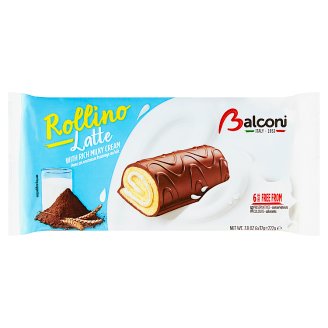 Balconi Rollino s krémovou náplní a kakaovou polevou 6 x 37g
