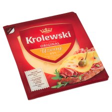Krolewski Original uzený 45 % přírodní polotvrdý uzený sýr švýcarského typu plátky 100g