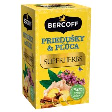 Bercoff Superherbs Průdušky & plíce bylinný čaj aromatizovaný 15 x 2g (30g)