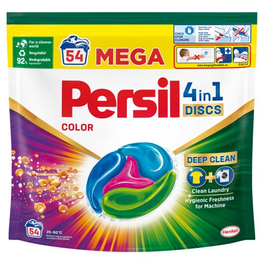 Persil Discs 4in1 Deep Clean Color Dispensed Detergent 54 Washes 54 x