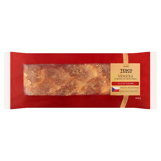 Tesco Vánočka tuková se žmolenkou 500g