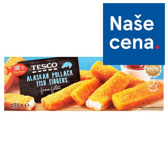 Tesco Obalované rybí prsty z tresky aljašské 450g