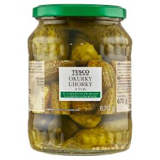 Tesco Cucumbers 6-9 cm in Sweet and Sour Pickle 670g