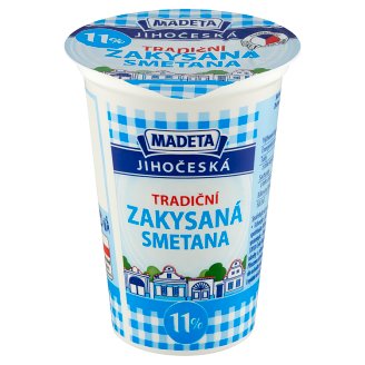 Madeta Jihočeská zakysaná smetana 11 % 180g