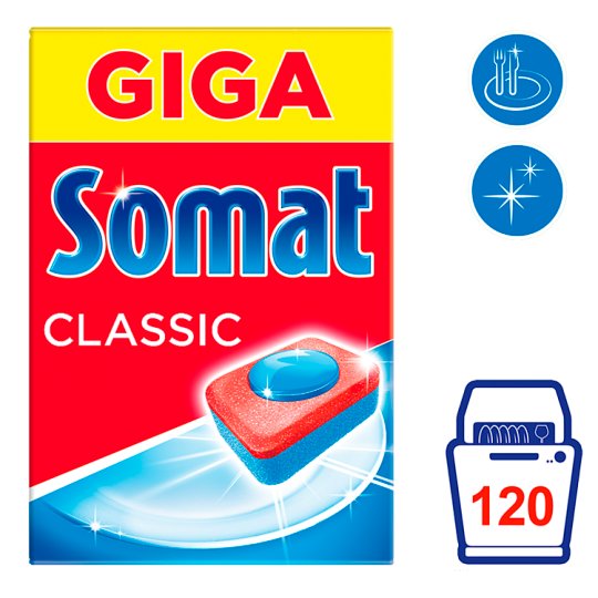 Somat Classic Prostředek na automatické mytí nádobí 120 tablet 2100g