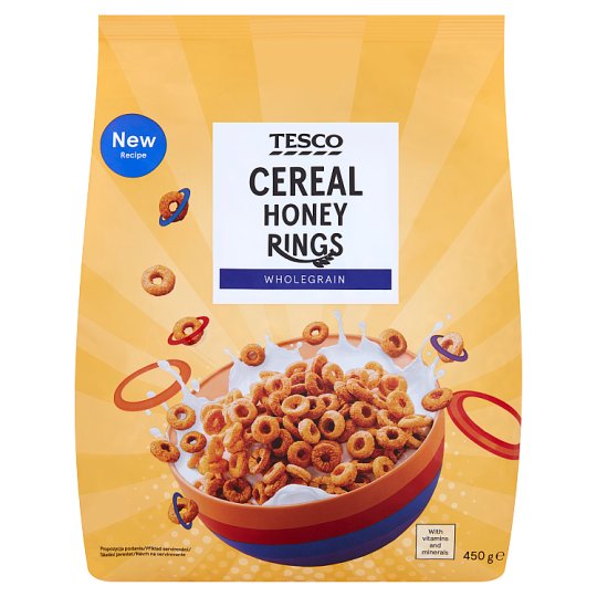 Tesco Medové obilné kroužky 450g