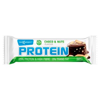 MaxSport Proteinová tyčinka v tmavé polevě s arašídy 60g