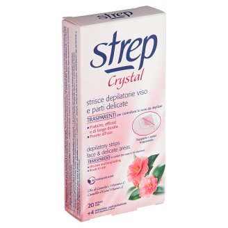 Strep Crystal Voskové pásky pro epilaci tváře a citlivých míst 20 ks