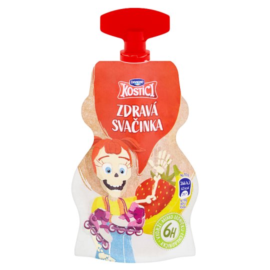 Kostíci Zdravá svačinka jogurt s jahodami a banánem 70g