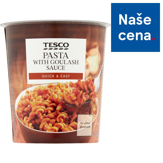 Tesco Instantní semolinové těstoviny s omáčkou s hovězím masem 56g