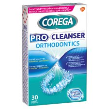 Corega Pro Cleanser Orthodontics Clean & Fresh Cleaning Tablets 30 pcs