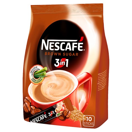 NESCAFÉ 3in1 Brown Sugar, instantní káva, 10 sáčků x 17g (170g)