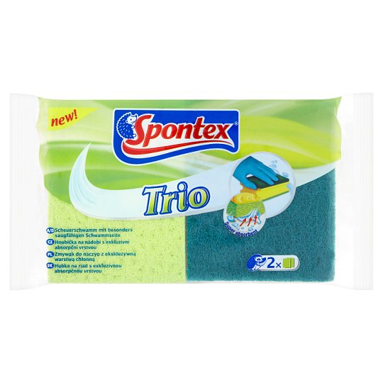 Spontex Trio houbička na nádobí 2 ks