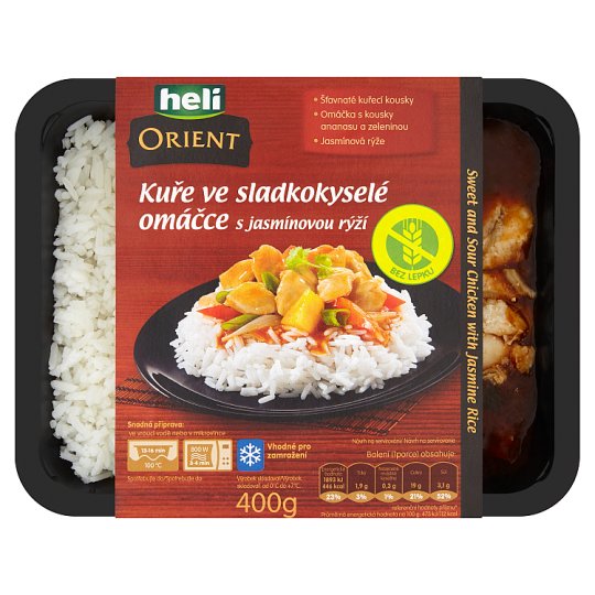 Heli Orient Kuře ve sladkokyselé omáčce s jasmínovou rýží 400g