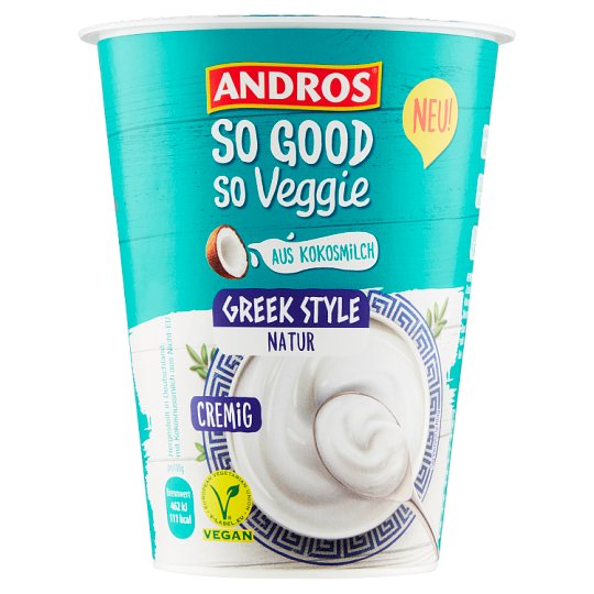 Andros Vegan Alternative to Greek Style Yoghurt from Coconut Drink 400g
