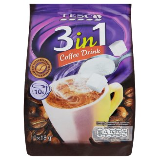 Tesco Instantní kávový nápoj v prášku 3in1 10 x 18g