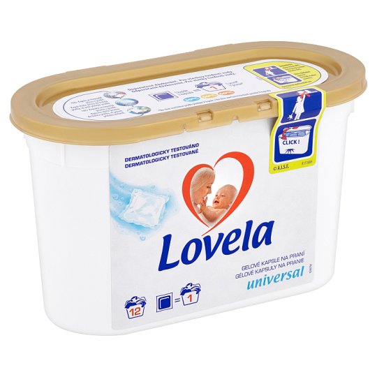 Lovela Universal gelové kapsle na praní 12 praní 228ml