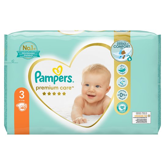 Pampers Premium Care Size 3, Nappy x40, 6kg-10kg