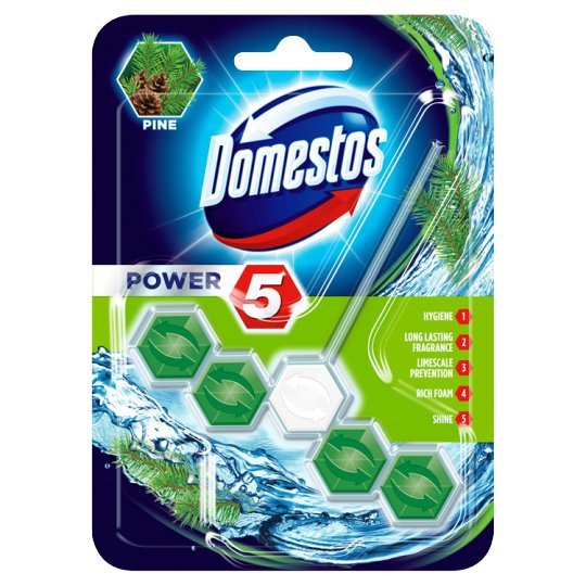 Domestos Power 5 Pine WC blok 55g