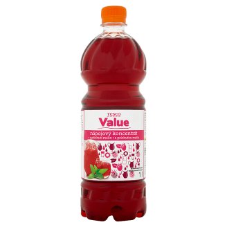 Tesco Value Nápojový koncentrát s příchutí malin 1l