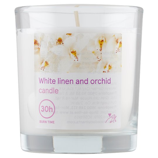 White Linen and Orchid vonná svíčka 127g Tesco Potraviny