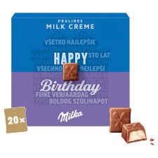 Milka Happy Birthday bonboniéra, mléčná náplň 110g