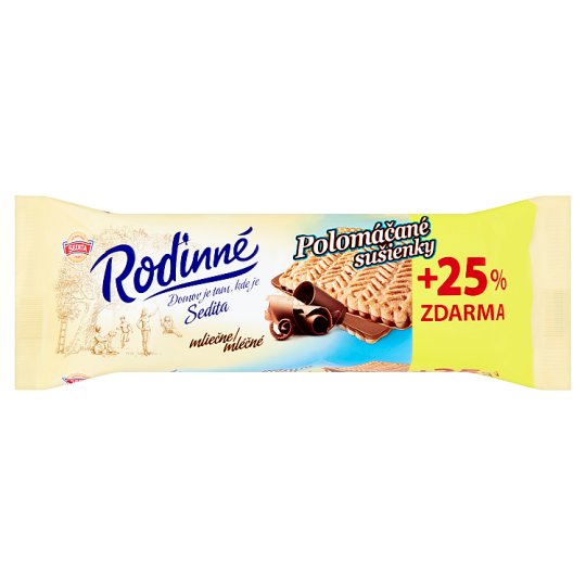 Sedita Rodinné Sušenky polomáčené v mléčno - kakaové polevě 125g