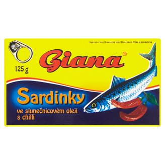 Giana Sardinky ve slunečnicovém oleji s chilli 125g