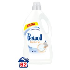 PERWOLL prací gel Renew White pro pro oživení bílých barev a obnovení vláken 62 praní, 3720ml