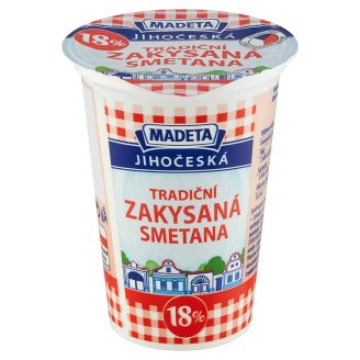 Madeta Jihočeská zakysaná smetana 18 % 180g