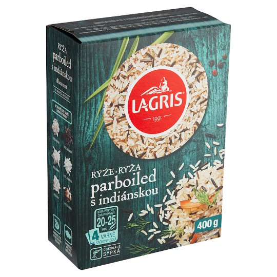 Lagris Rýže parboiled s indiánskou ve varných sáčcích 400g